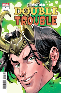 THOR AND LOKI DOUBLE TROUBLE #1 (OF 4) NAUCK HEADSHOT VAR