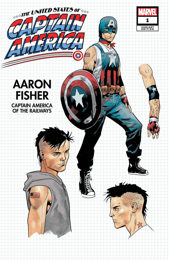 UNITED STATES CAPTAIN AMERICA #1 (OF 5) BAZALDUA DESIGN VAR