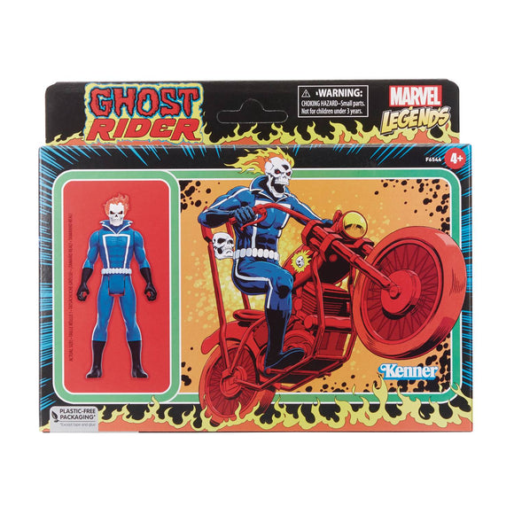 MARVEL RETRO LEGENDS 3-3/4IN GHOST RIDER W/CYCLE AF
